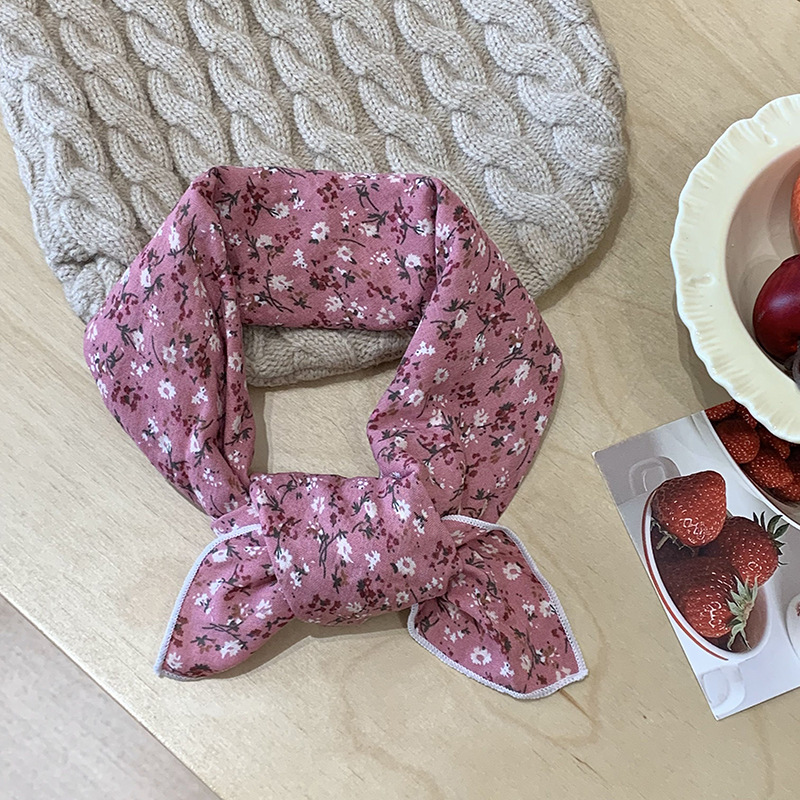Bufandas de seda de algodón y lino correa de cabello pequeña toalla cuadrada para mujeres primavera y otoño nueva moda coreana bufandas calientes de cuello bufandas