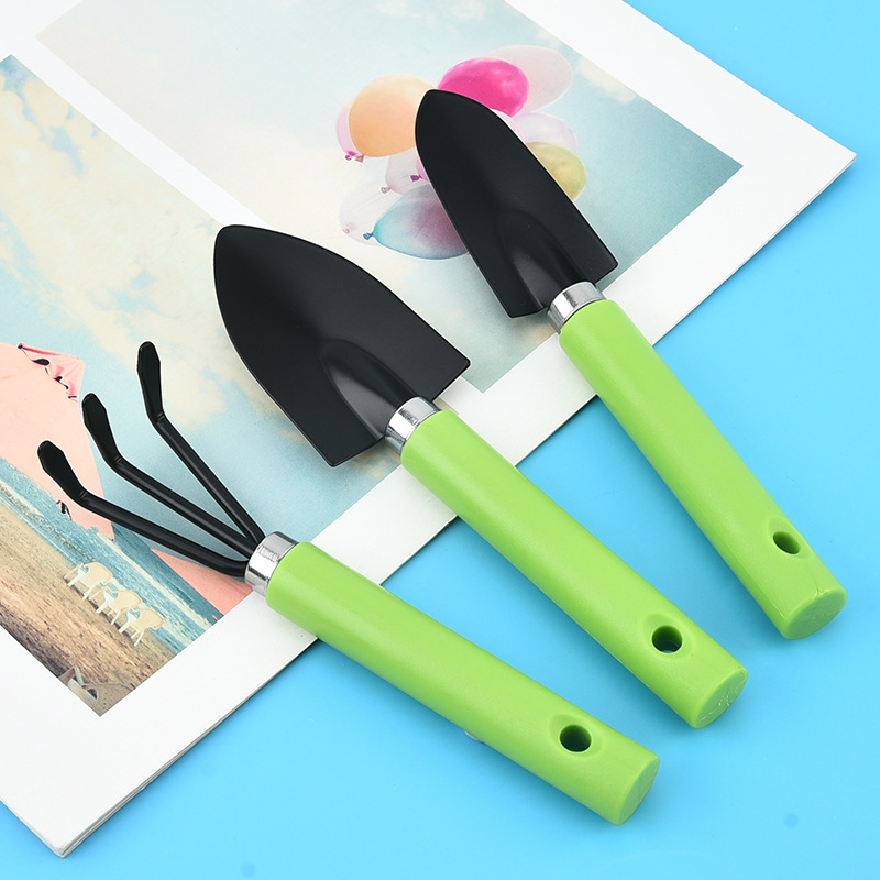 儿童园艺小铲子小耙子 园艺用品工具三件套 迷你园艺赶海工具批发