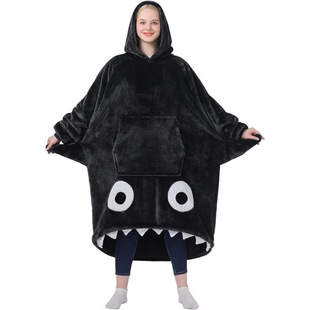 Fun Hoodie Blanket Big Eyes Pajamas Couple Pajamas Warm Home Animal Pajamas