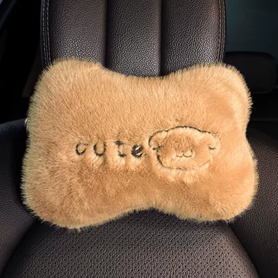 Bear Seat Cover Winter Warm – Seat cushion, seat cover - cute-bear-plush-headrest