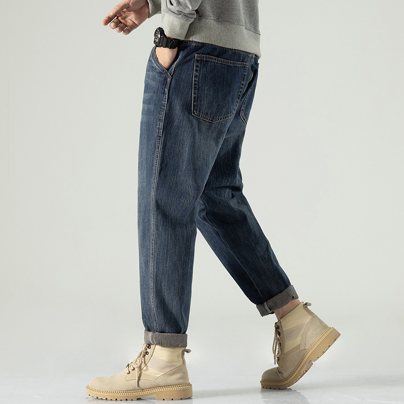 2025 Spring and Autumn New Style Men's Jeans Retro American Style Loose Straight-Leg Original Color Long Pants for Men 2025 Spring and Autumn New Style Men's Jeans Retro American Style Loose Straight-Leg Original Color Long Pants for Men