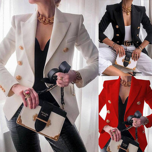 2025 Cross-border Explosions Women's AliExpress Amazon Spring and Autumn New Solid Color Fashion Casual Suit Jacket Women