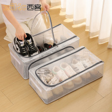 家用免安装透明鞋子收纳盒整理箱加厚防尘鞋柜收纳神器工厂批发