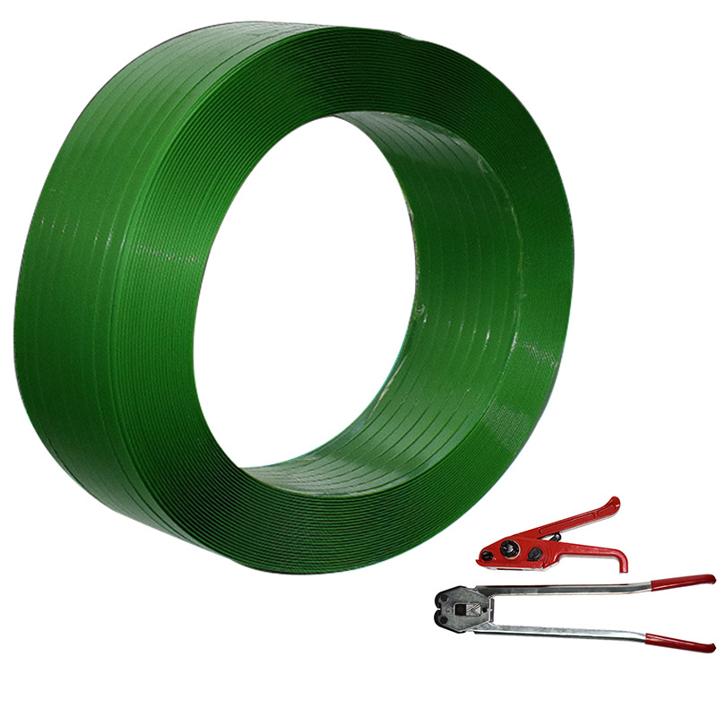 塑钢打包带PET绿色1608捆绑带塑料编织条塑钢带机用包装带钢塑袋