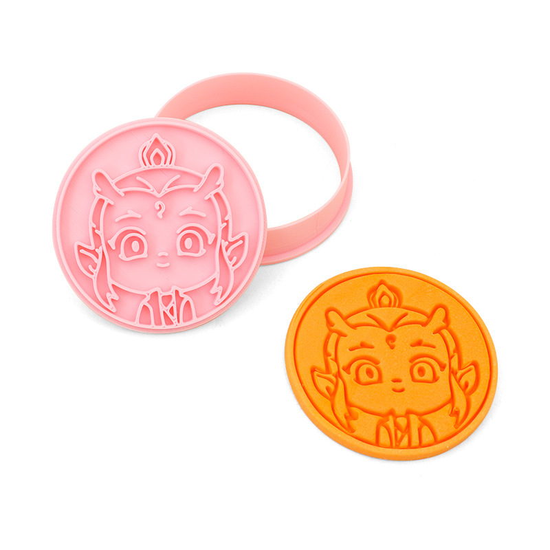 Molde de galletas de Nezha simulado, herramientas de repostería con diseños de dibujos animados de Ao Bing, Ao Guang, Shen Gongbao, Shijin y Bestia del Límite de la Emperatriz