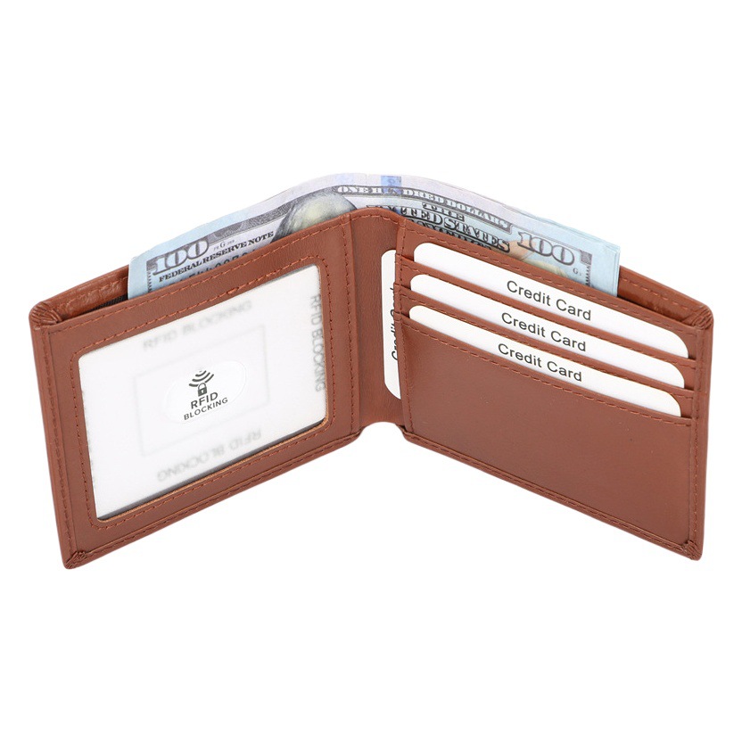 Amazon Best-Selling Manufacturer Wholesale Rfid First-Layer Crazy Horse Leather Genuine Leather Men's Wallet 80% off European and American Retro Wallet