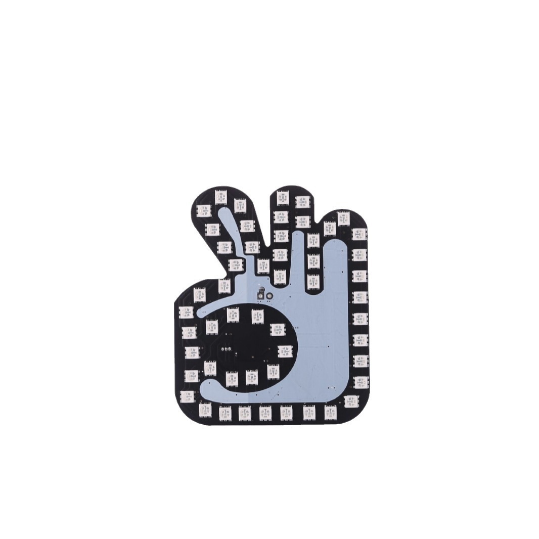 Luz de dedo del coche transfronteriza Luz de gesto luz de advertencia multifunción del coche luz trasera anticolisión Luz De Palma interactiva