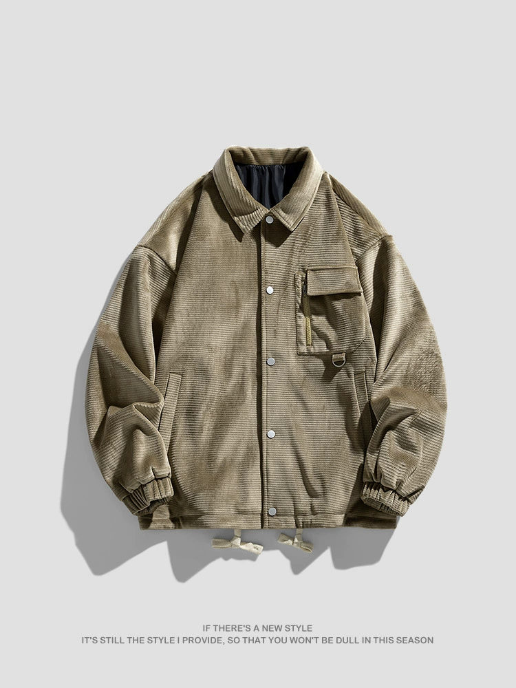 Autumn solid trend retro jacket, loose fit
