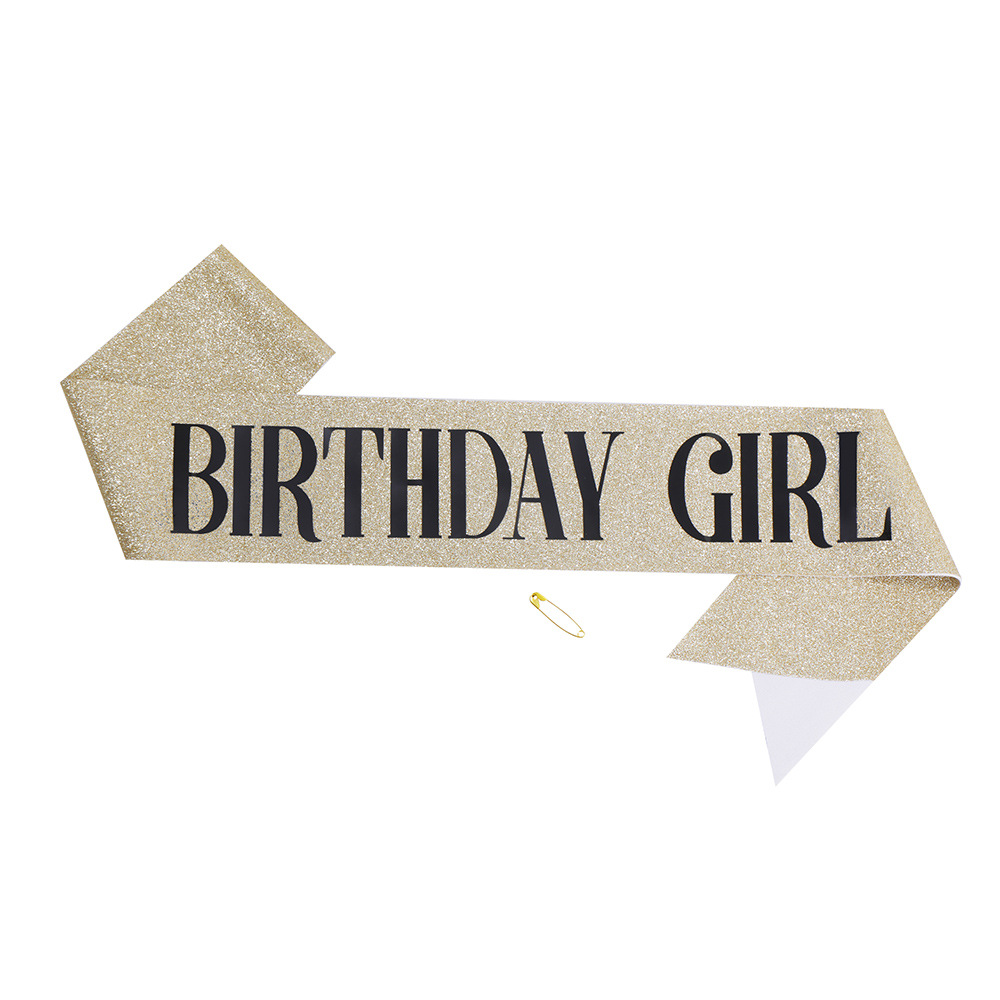 45g Weight Etiquette Belt Event & Party Supplies 1 Piece Quantity Birthday Occasion Birthday Festival Letter Pattern Simple Style Style Birthday Simple Style Letter Cloth Birthday Etiquette Belt 6