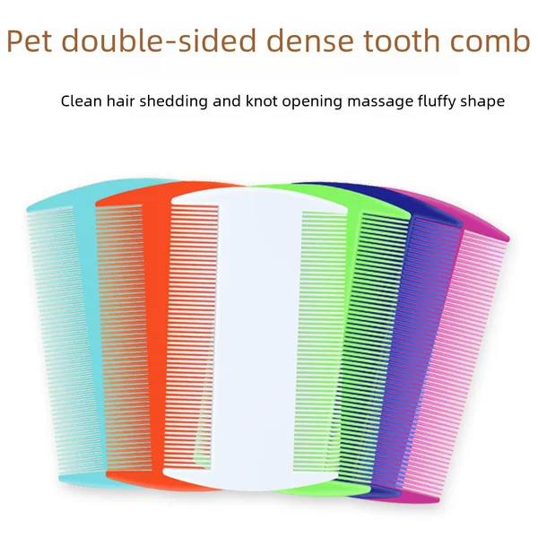 Pet Grate Dog Teeth Flea Comb Double-sided Teeth Comb Teddy Cat Comb Plastic Shellfish Spot