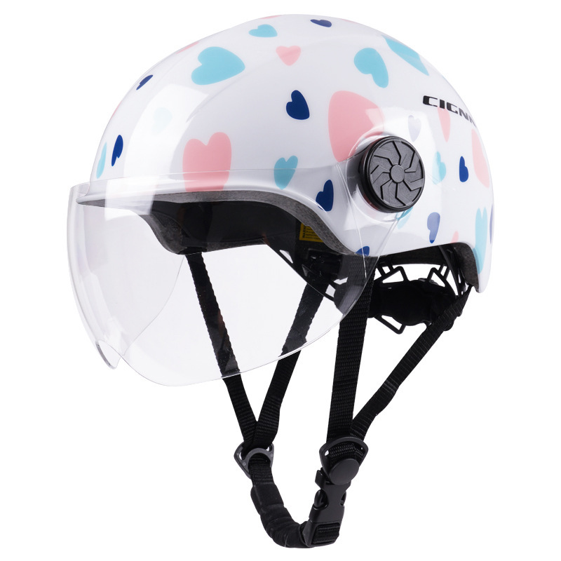 Casco de coche eléctrico para niños Casco de motocicleta de coche de batería para niños y niñas 3C certificado casco de seguridad de dibujos animados para bebés