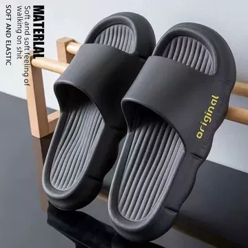 Slip Slippers Men's Summer Indoor Household Non-Slip Thick Bottom Odor-Resistant Bathroom Shower Sandals for Women