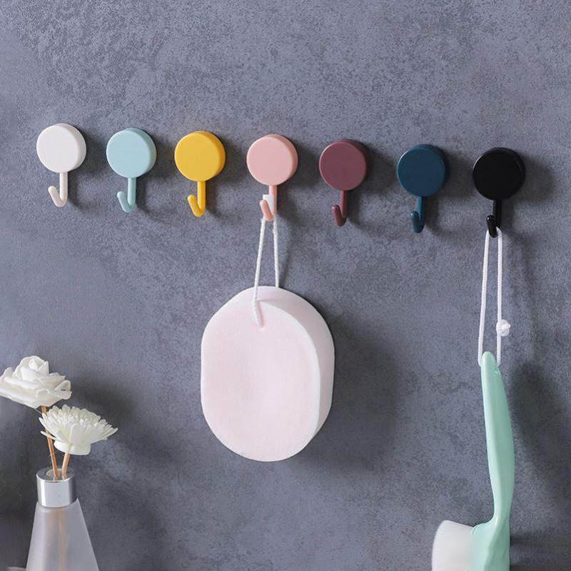 Round Adhesive Small Hooks, Simple and No-Drill, for Bedroom and Student Dormitory Walls, Self-Adhesive, Super Strong Sticky Hooks, Key Sticky Hooks Round Adhesive Small Hooks, Simple and No-Drill, for Bedroom and Student Dormitory Walls, Self-Adhesive, Super Strong Sticky Hooks, Key Sticky Hooks
