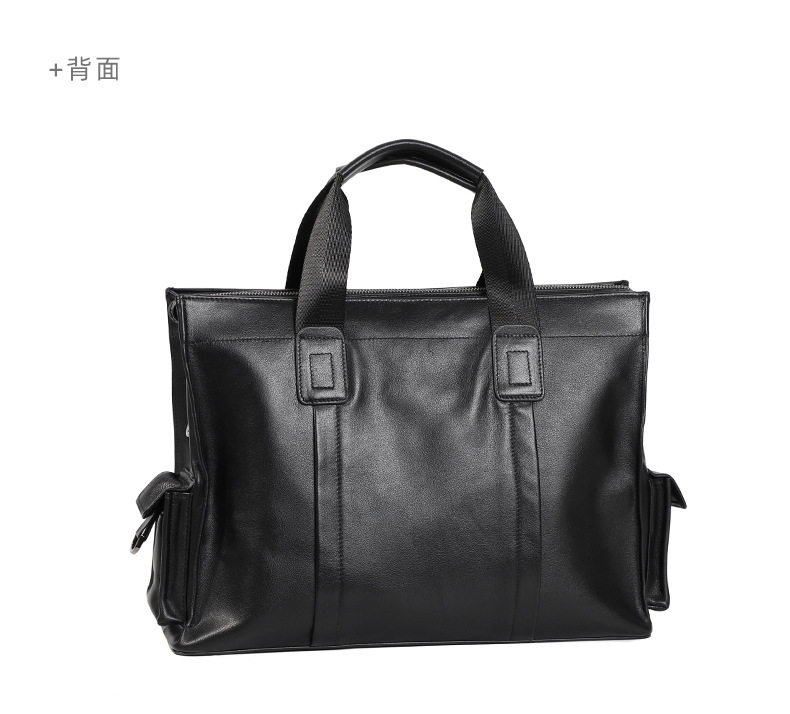Túi xách tay nam da bò thật đựng laptop 15,6 inch 40×13×29 cm — Túi nhỏ màu đen không bên, Màu Đen Cỡ Nhỏ Có túi bên, Túi không bên cỡ lớn màu đen, Màu đen lớn có túi bên chi tiết 17
