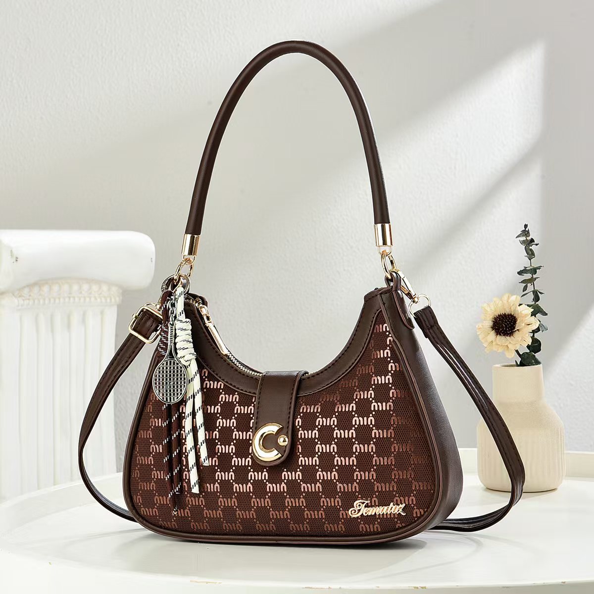 Bolsos de gran capacidad para mujer 2025 nuevo temperamento bolso de mujer de moda europea y americana bolso de viaje de compras de ocio