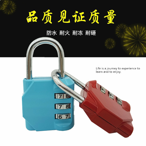 Factory direct sales 313 small size 3-character wheel bull head lock luggage padlock car wardrobe digital combination lock suitcase lock