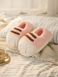 X 90526 Cute Cat Paw Cotton Slippers ��Ȥ؈צ��Ь