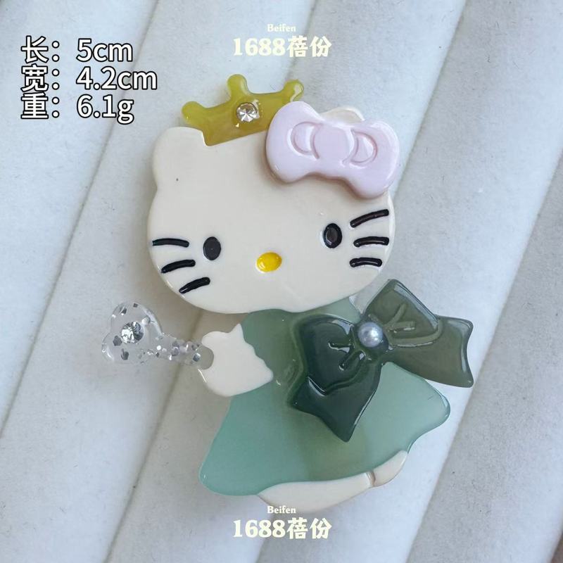 可爱仙女棒Kitty猫醋酸发夹甜美少女心刘海侧边夹儿童碎发鸭嘴夹|undefined