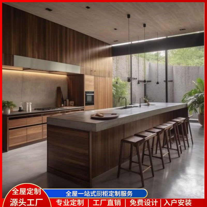 Eco-Friendly Solid Wood Cabinets and Wardrobes, Custom-Made for Entire Houses, Modern Open Kitchen, Complete Modern Cabinets Eco-Friendly Solid Wood Cabinets and Wardrobes, Custom-Made for Entire Houses, Modern Open Kitchen, Complete Modern Cabinets