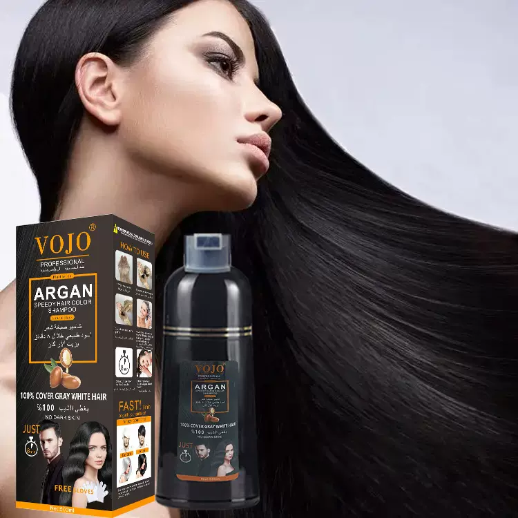 VOJO外贸中东染发剂瓶装400ml盖白发染发膏Hair Dye泡泡染清水料