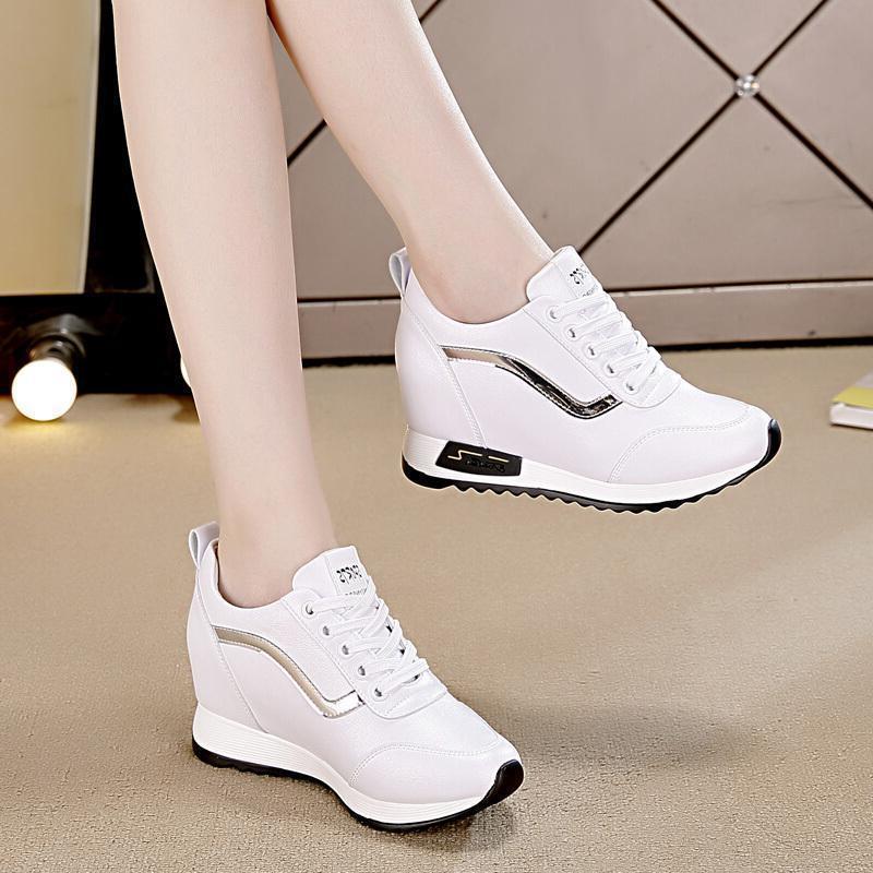 Autumn and Winter New Inner Height Increasing Women's Shoes Korean-style All-match White Shoes Slimming Shoes Casual Travel sneaker Women Autumn and Winter New Inner Height Increasing Women's Shoes Korean-style All-match White Shoes Slimming Shoes Casual Travel sneaker Women
