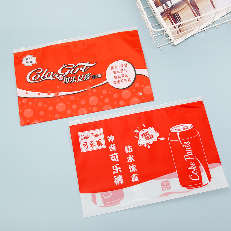 Pantyhose Packaging Bag Women's Underwear Cola Pants Zipper Bag Internet Famous Beautiful Leg Pants Packaging Bag Apparel Packaging Bag