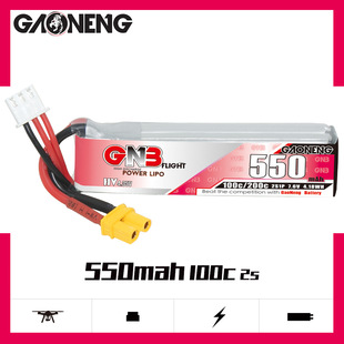 GNB����550mAh 2S 7.6V 100C HV�y��Tinyhawk�oˢ��ģFPV�늳�