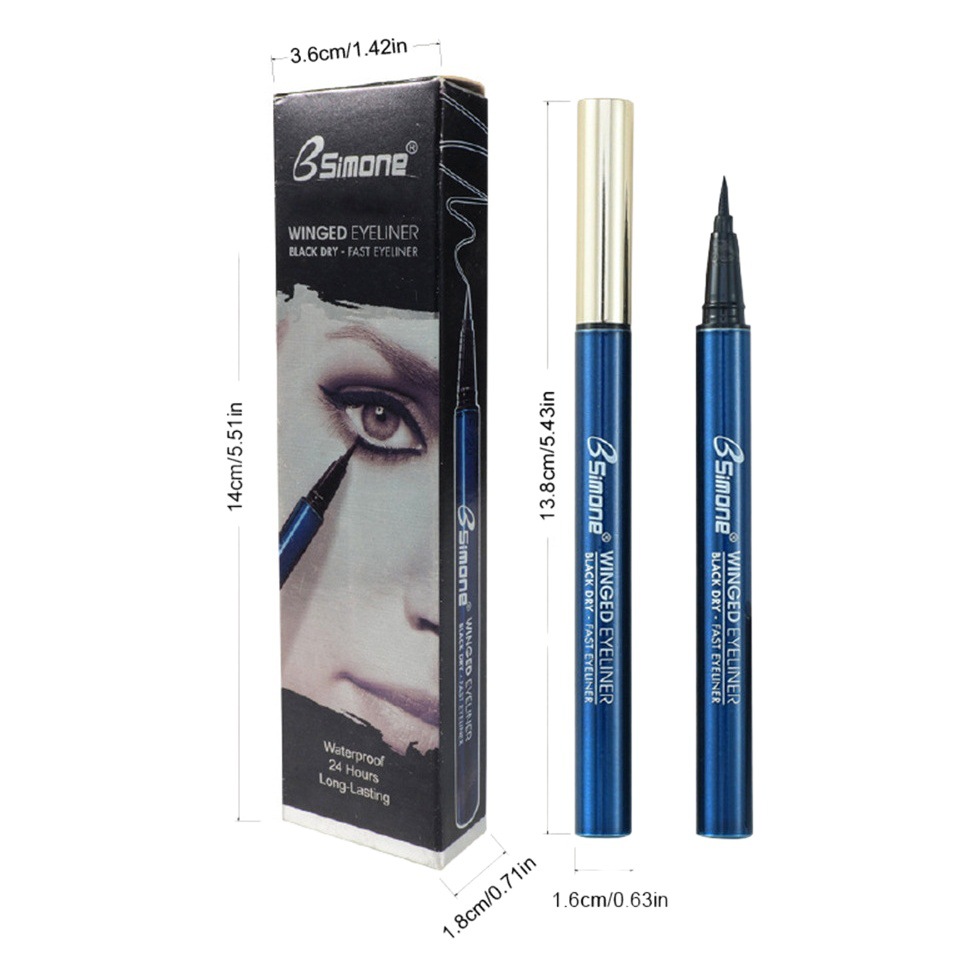 Cross-border especial BSIMONE impermeable a prueba de sudor delineador de ojos no manchado negro ultra-fino Lápiz Delineador de ojos venta directa de fábrica