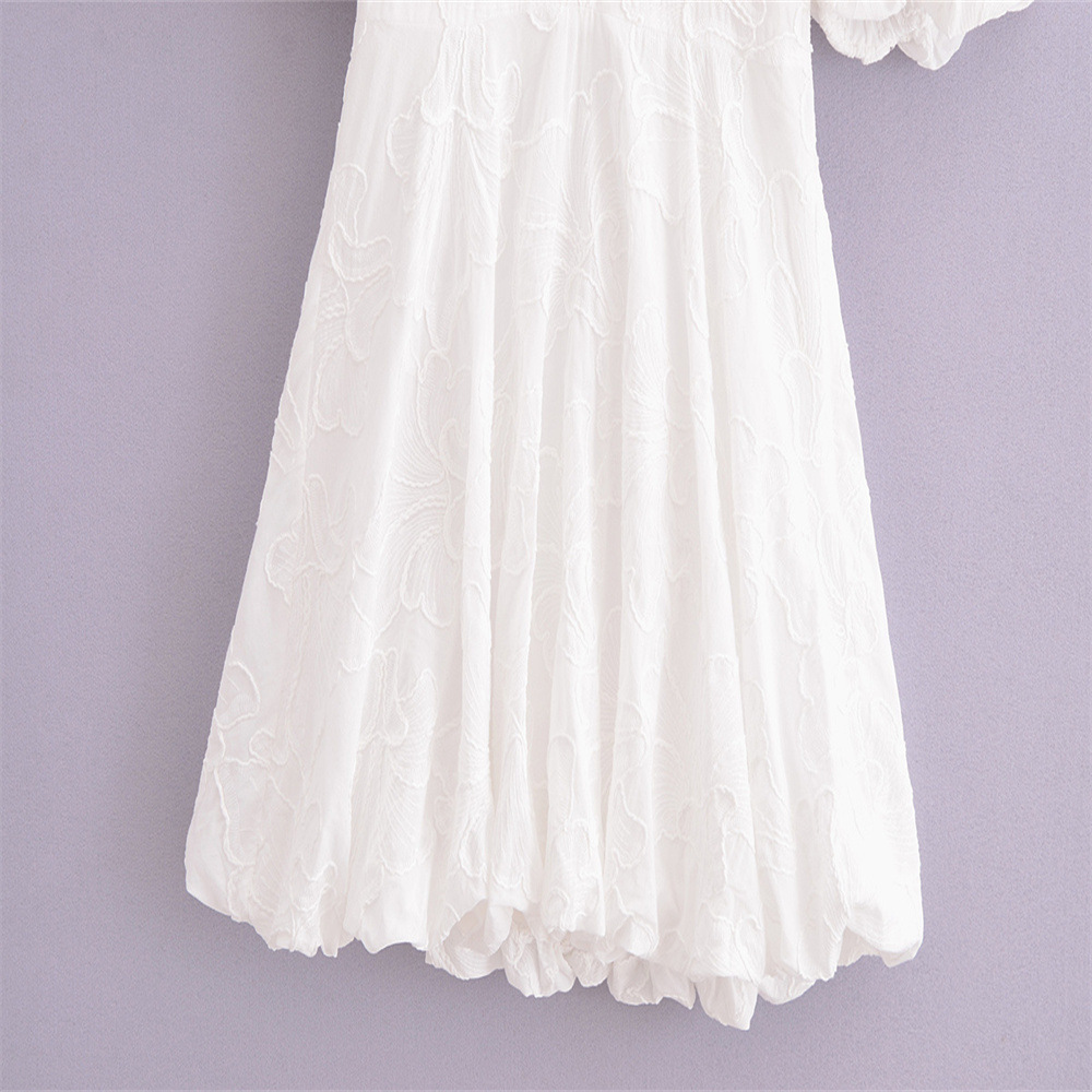 Sheath Dress Dresses Type Wholesale Women's Casual Elegant Pleated Flower Daily V Neck Short Sleeve Sheath Dress