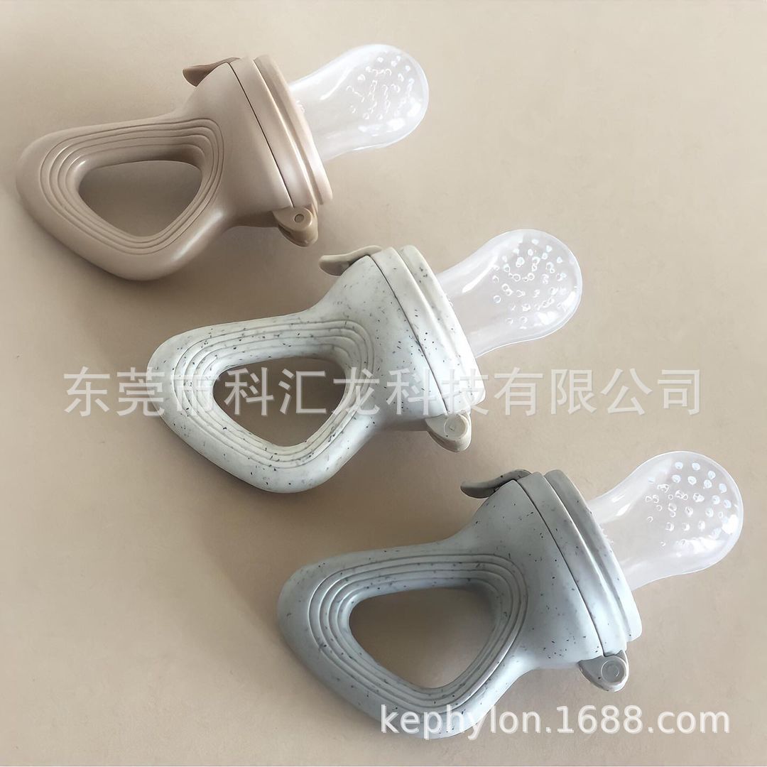 Support Customized Cross-Border Baby Fruit Food Supplement Pacifier Silicone Bite Food Grade Kidsren's Fruit and Vegetable Bite