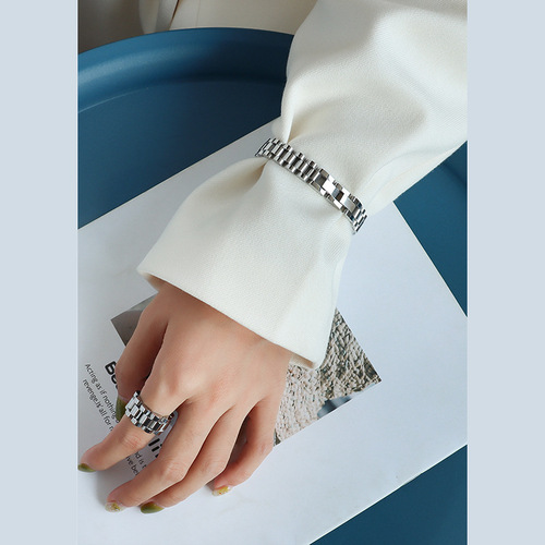 Rolex style European and American ins combination texture bracelet bracelet jewelry accessories exaggerated bracelet hip-hop bracelet
