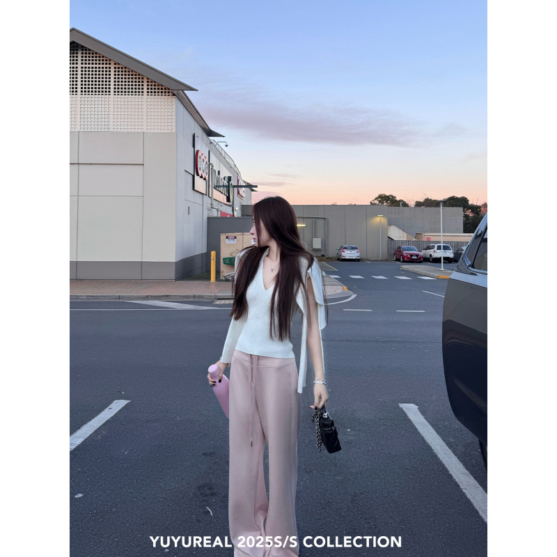 YUYUREAL soft2.0 舒适早秋 320g轻氧莫代尔糯糯针织裤|undefined