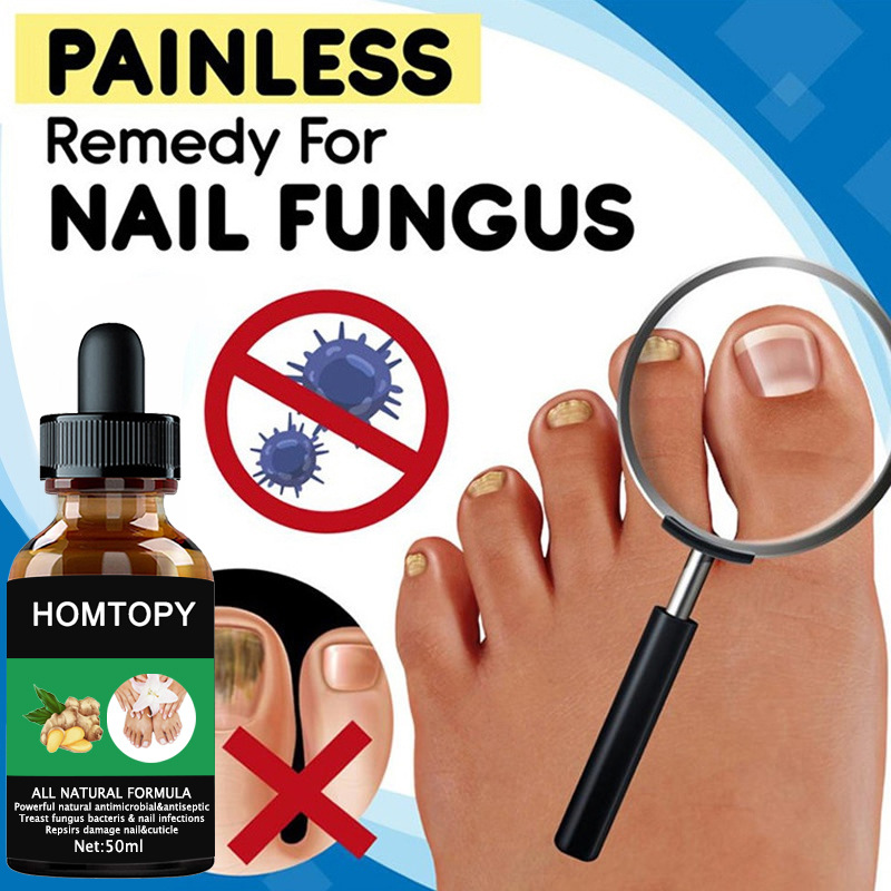 HOMTOPY Cross-border New Product Gray Nail Solution Repair Nourishing Liquid Shiny Nail Essence Nail Cleansing Repair Essence