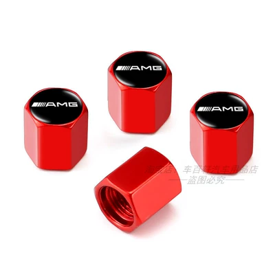 valve – exterior modification - aluminum-alloy-red-amg-emblem-4-pieces