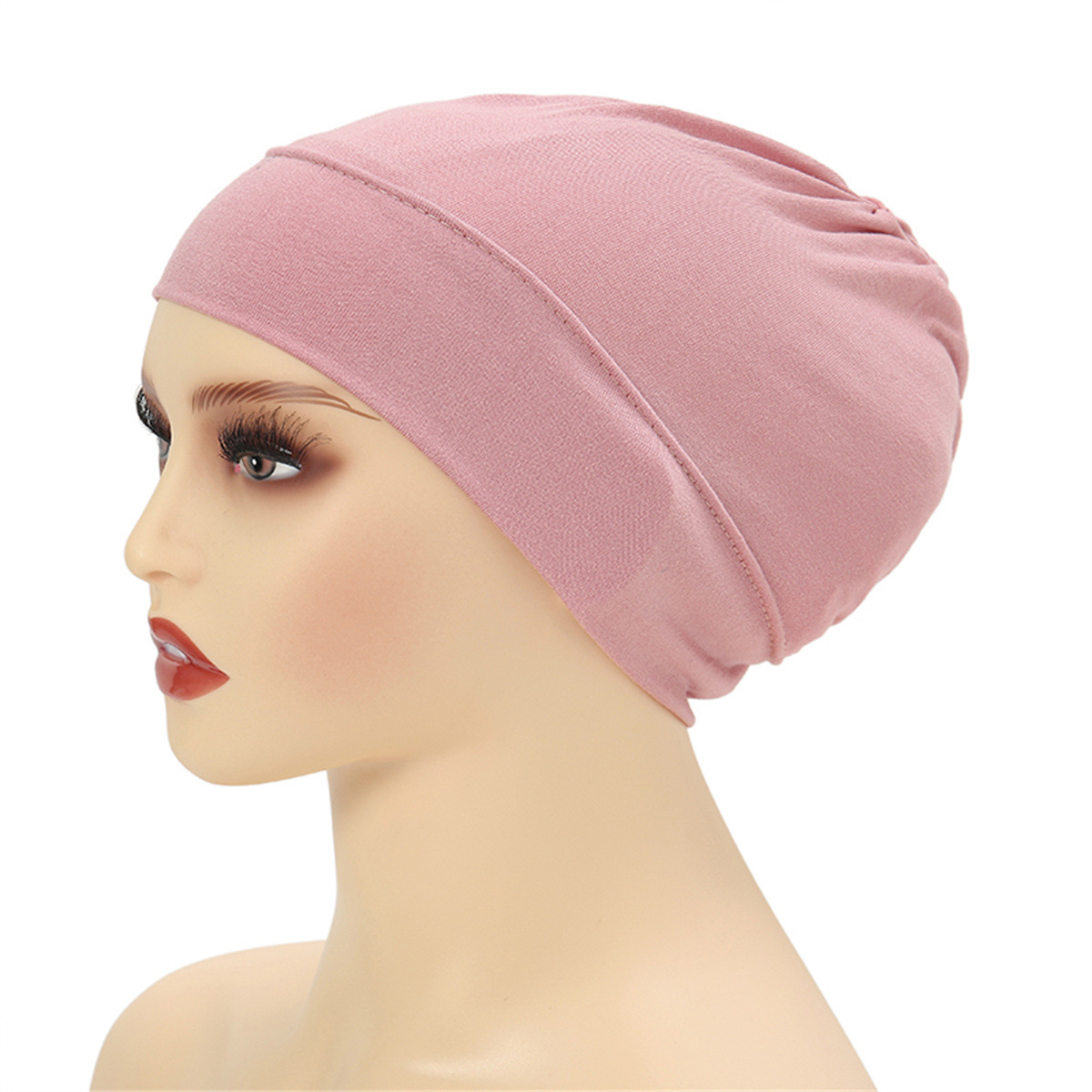 Neuer elastischer Stoff-Stirn-Indianerhut, Modal-Turban-Hut, muslimischer Base-Hut, fertig auf Lager_voghion.com