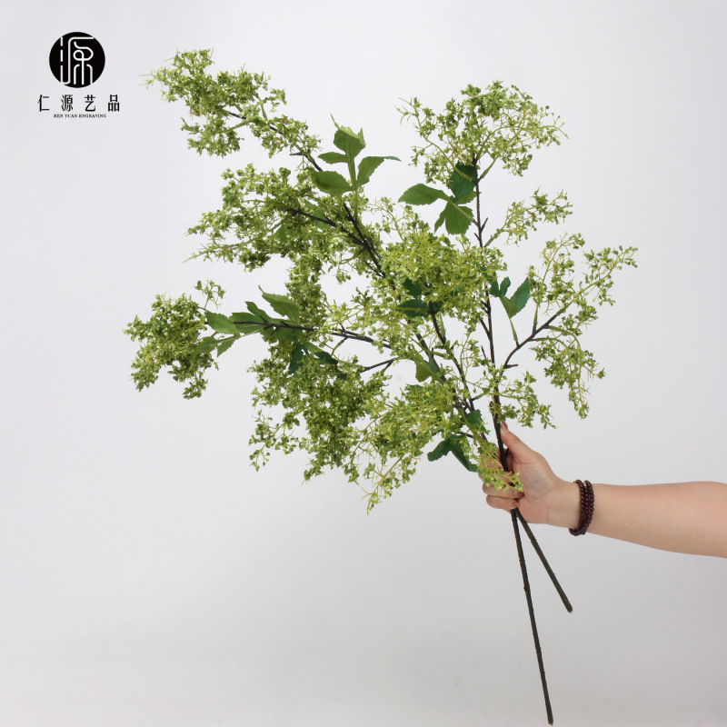 Factory direct artificial flower rime fog grass lace flower wedding flower arrangement with green plant landscaping decorative branches Factory direct artificial flower rime fog grass lace flower wedding flower arrangement with green plant landscaping decorative branches