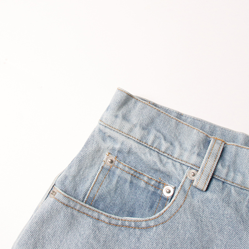 Personality Short Cropped Outfit Slimming Denim Top Hip Wrapped Skirt Diamond Embedded Denim Suit Women