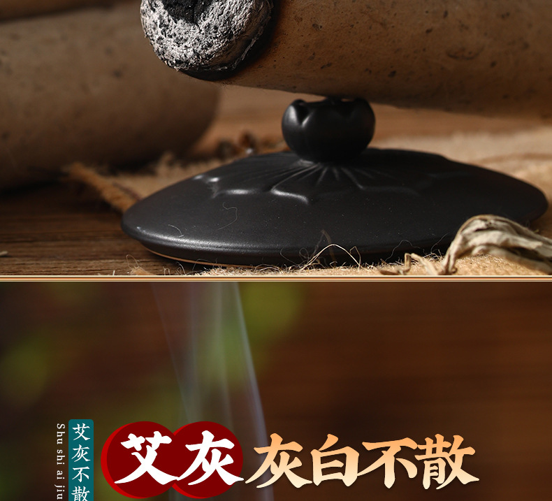 Moxa Stick Ai Tiao 10cm Stone Ground Aged Mugwort Roll for Traditional Moxibustion Warming Care in use