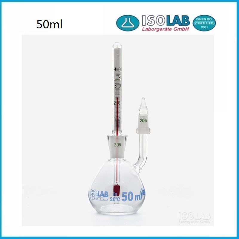 50ml带温度计密度瓶 023.03.050 ISOLAB品牌