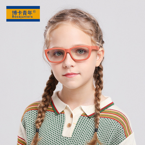 New children's anti-blue light glasses computer mobile phone eye protection fashionable frames frames wholesale F8214
