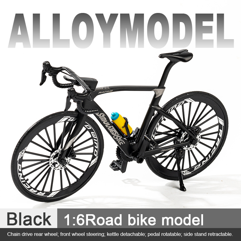 Colección de modelos de automóviles transfronterizos de simulación de aleación de bicicleta de amortiguación delantera y trasera modelo de bicicleta de montaña modelo de vehículo de carretera