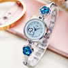 Electronic quartz fashionable swiss watch, waterproof steel belt, women's watch, Korean style
