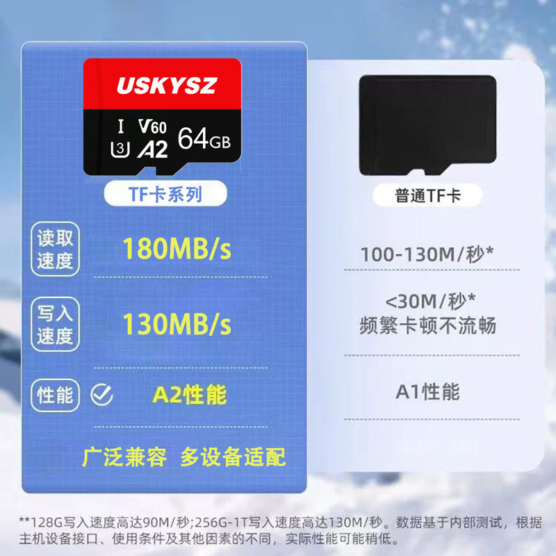 厂家批发大容量A2高性能内存卡128GBTF卡64GB储存卡监控行车记录|undefined