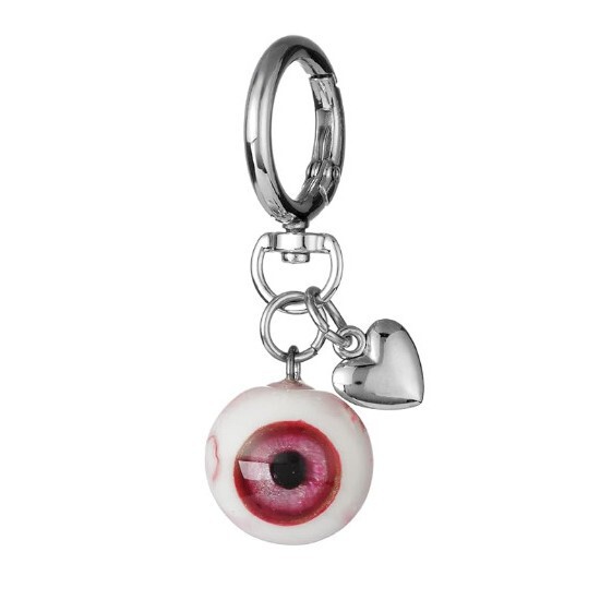 Amazon's New Jewelry European and American Gothic Style Devil's Eye Resin Heart-Shaped Halloween Eye Keychain