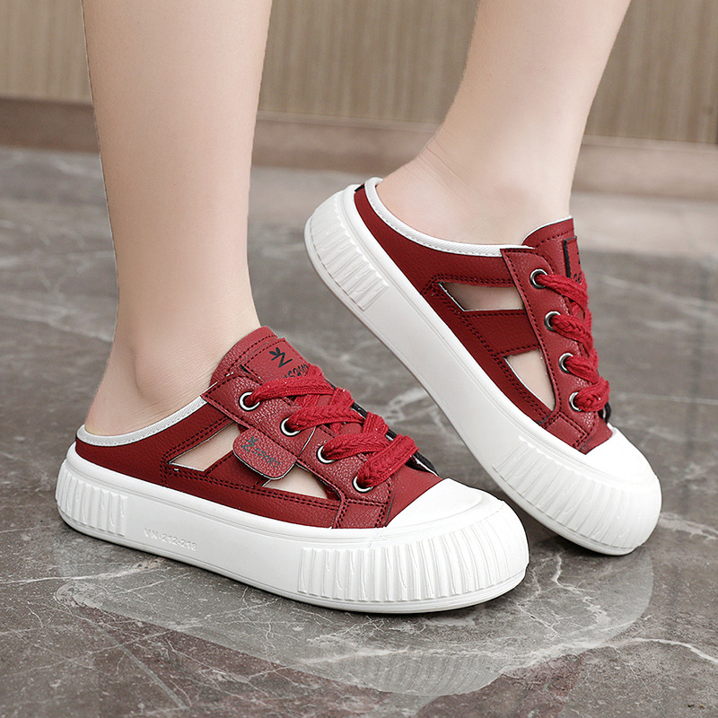 Yb5105 Nuevo modelo sin cordones, de malla, estilo veraniego, transpirable, con suela gruesa y que aumenta la altura._voghion.com