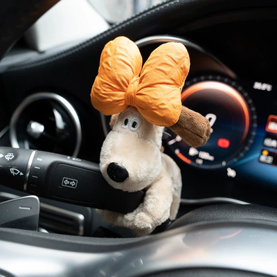 Decoration Ornament for Women, Car ornaments - orange-bow-dog-pocket-decoration