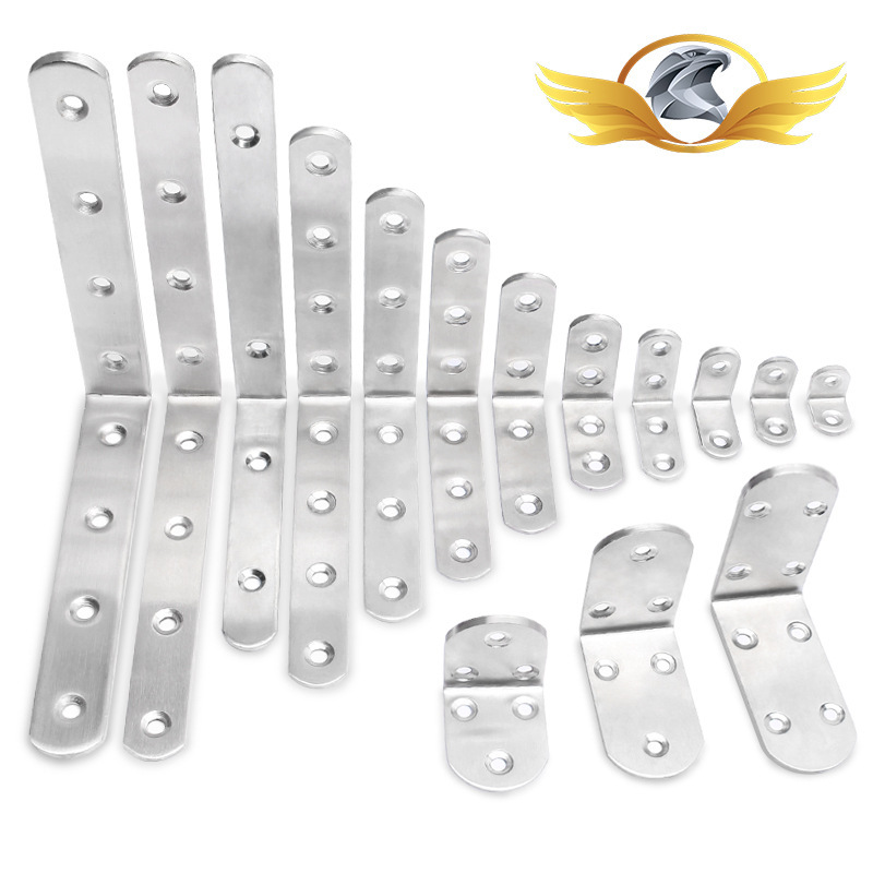 Stainless steel angle code 90 degree right angle fixer thickened and widened partition plate angle iron l-type cabinet connector layer plate holder