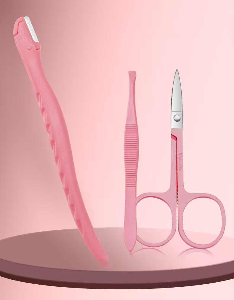Ready stock litchi pattern 24-piece set manicure and manicure tool frame bag nail clipper full set professional stainless steel dead skin shears