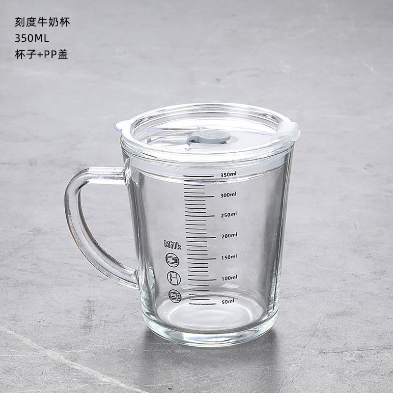 食品グレードのガラス製ウォーターカップ、電子レンジ対応、ストロー目盛り付き子供用特別飲料粉ミルクカップ|undefined