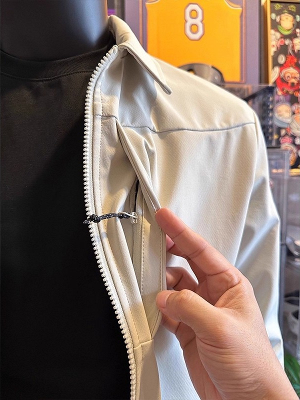 Chaqueta ejecutiva gris americana para hombres otoño limpio triple abrigo de asalto de alto nivel chaqueta de negocios casual